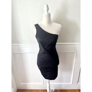 Foreign Exchange Black Bodycon One Shoulder Dress S